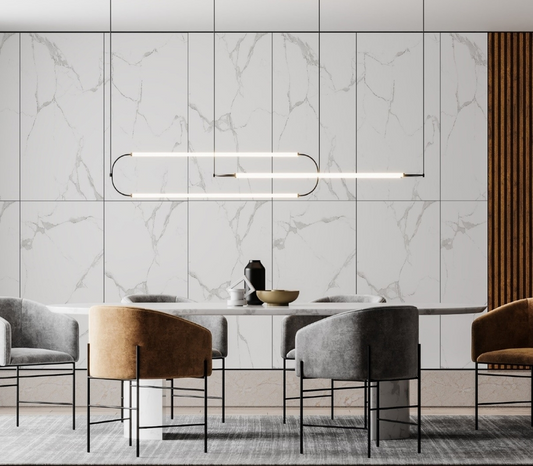 Gresie Staturario Len Grey Glossy 60X120 cm