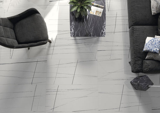 Gresie Alabama White High Glossy 60x120cm