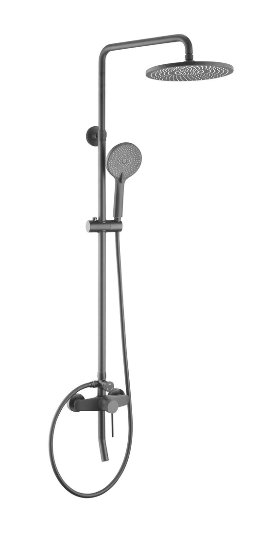 Coloană duș completă PALMFIELD, cu montaj pe perete – grafit periat