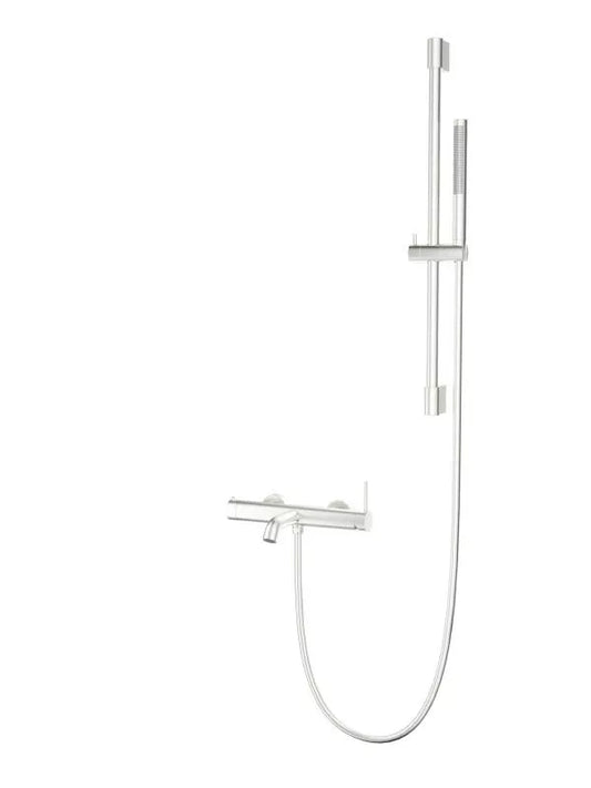 Baterie cada/dus cu termostat NOVA, cu montaj pe perete – Nichel periat