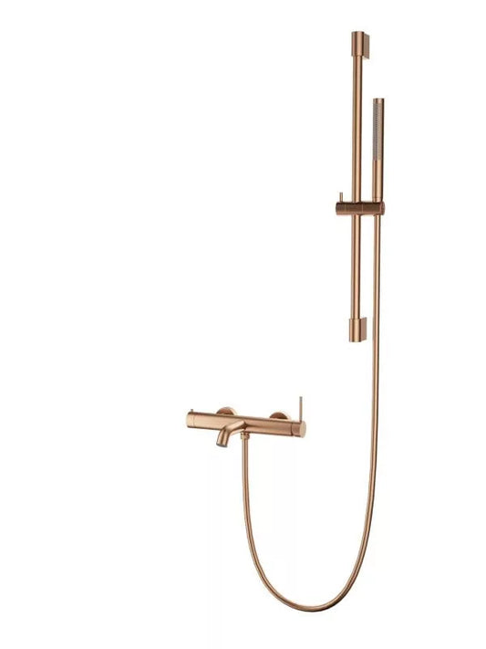 Baterie de cadă/duș cu termostat NOVA – Auriu rose periat