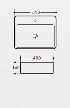 Lavoar FRESNO 50×40 – Alb lucios