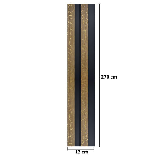 Set 5 panouri decorative, riflaj, polimer rigid, Naimeed D5477, 270x12x2cm, Maro