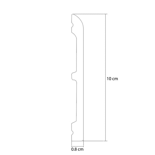 Set 5 plinte decorative, polimer rigid, Naimeed D5731, Alb, 230x10x0.8cm