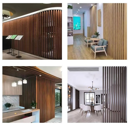 Set 5 profile Rectangular Decorativ Ranforsat WPC, Naimeed D6215, 260x10x5cm, Albastru