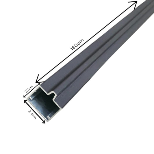 Sina gard, aluminiu, Naimeed D6478, 180x2.7x2.4 cm, Negru