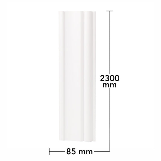 Set 5 plinte decorative, polimer rigid, Naimeed D6698, Alb, 2300x85x25mm