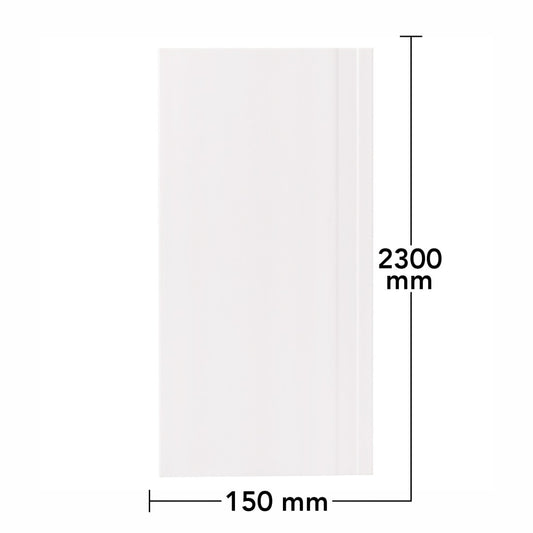 Set 5 plinte decorative, polimer rigid, Naimeed D6700, Alb, 2300x150x15mm