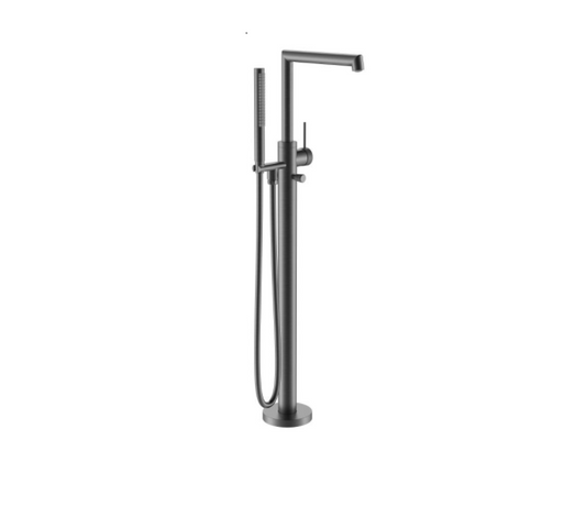 Baterie Înaltă Cadă PALMFIELD, cu Montaj în Pardoseală – Gun Metal