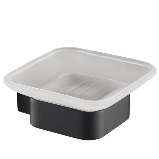 Suport săpun negru mat MONO – oțel inoxidabil, 25×35 mm