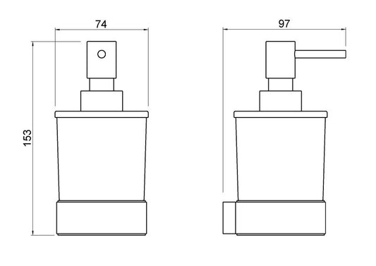 Dozator săpun lichid MONO – Grafit periat