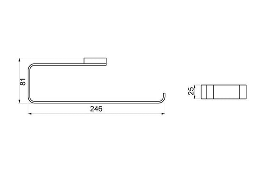 Suport prosop MONO – Negru mat