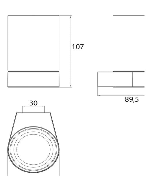 Suport cu pahar, NORO – negru