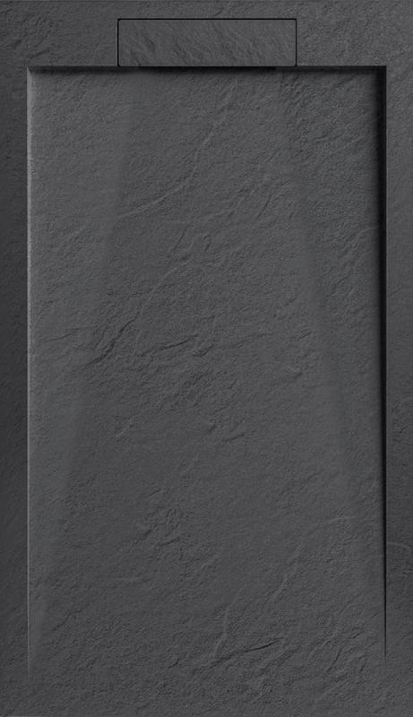 Cădiță de Duș STONE cu Sifon de Scurgere, din Marmură Turnată 120x90x2,5 cm – Antracit