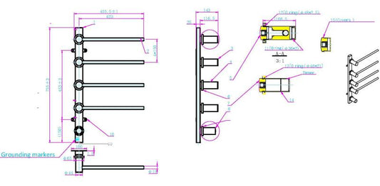 Radiator electric TUBELINE – Gun metal