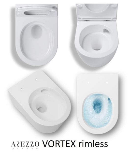 Vas WC vortex, rimless, suspendat, ARIZONA – Alb mat