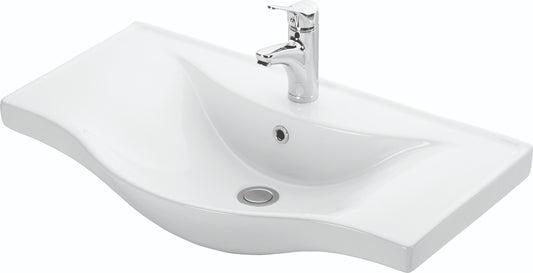 Mobilier Baie MDF și lavoar, Seria 153, 80cm, Alb