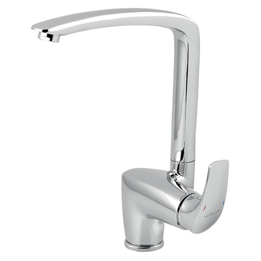 Baterie de bucatarie, Ferro, Metalia 57, pipa rabatabila, crom