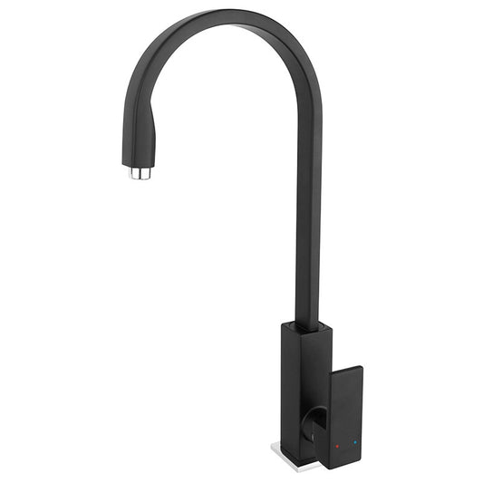 Baterie de bucatarie, Ferro, Zicco, negru mat