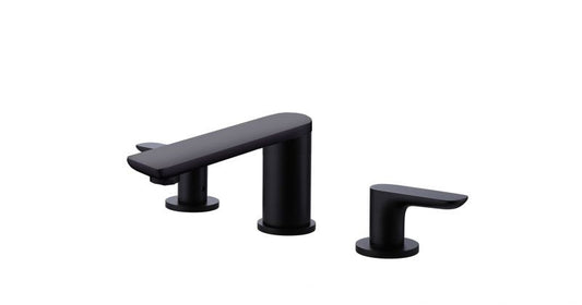 Baterie lavoar cu 3 gauri Dura negru mat