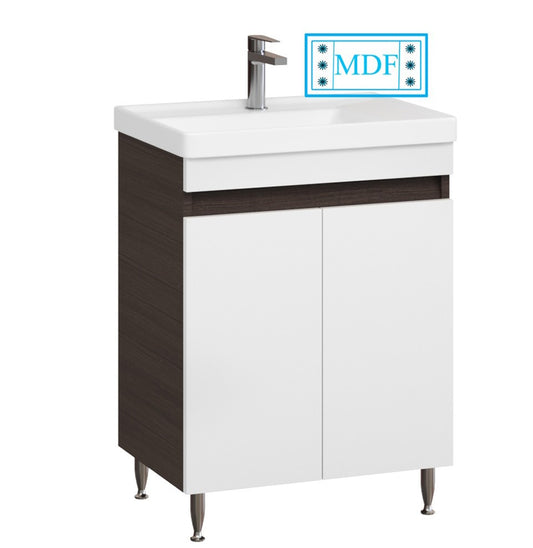 Mobilier Baie MDF și lavoar, Seria 286, 60 cm, Wenge