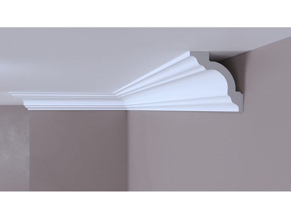 Cornisa decorativa alba din DUROTEC 54