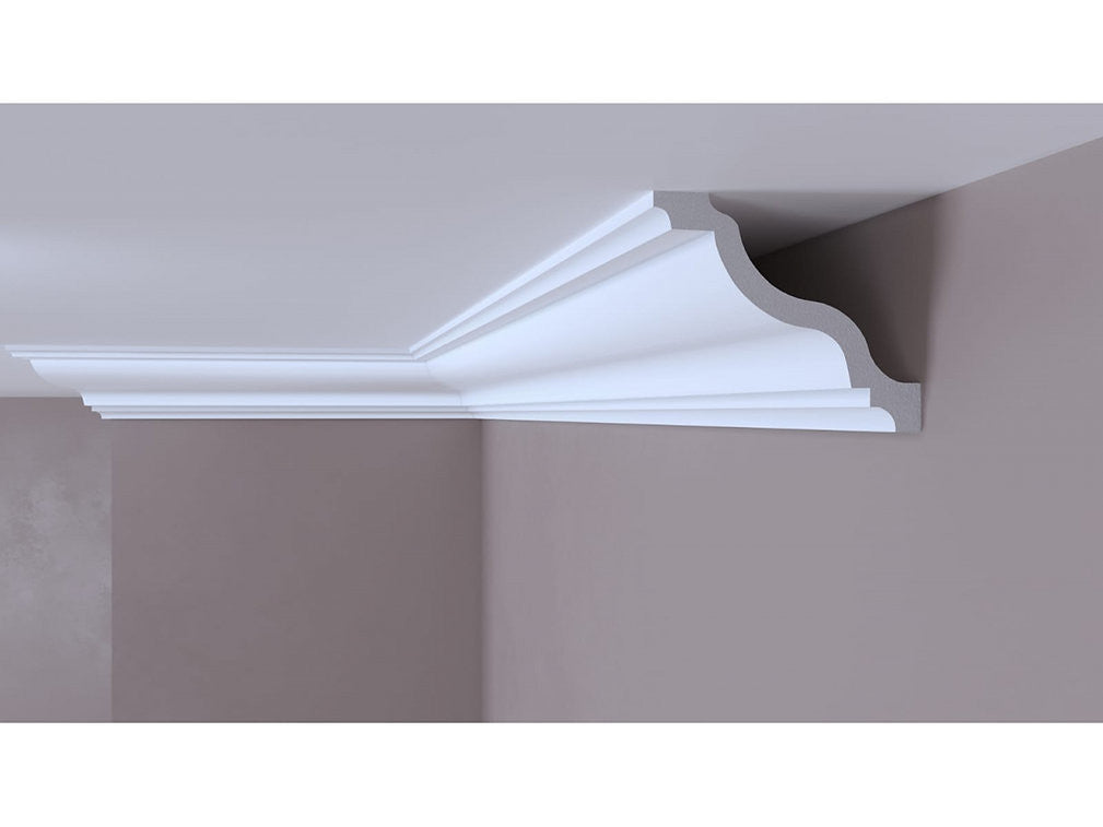 Cornisa decorativa alba din DUROTEC 58