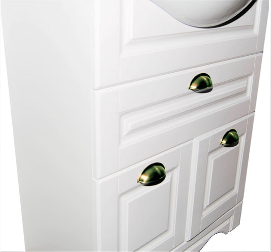 Mobilier Baie MDF și lavoar, Seria 172, 60cm, Alb rustic