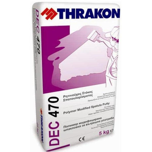 Glet de finisaj pe baza de ciment Thrakon Dec 470, Alb 20kg