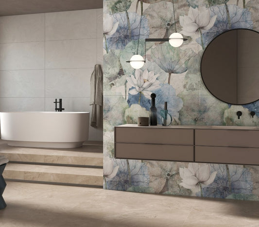 Gresie Lily White Mat 60.5X121 cm