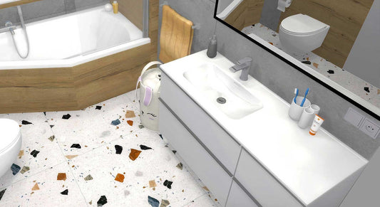 Lavoar încorporabil 120cm (80+40) stanga – Skappa