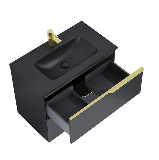 Lavoar încorporabil 80cm, negru mat – Skappa