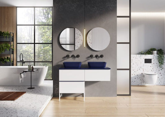 Suport metalic pentru bază mobilier, 60 cm, alb mat – Monterey