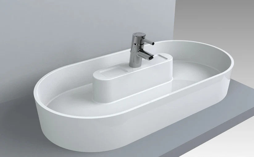 Lavoar Cyprus pentru blat alb lucios