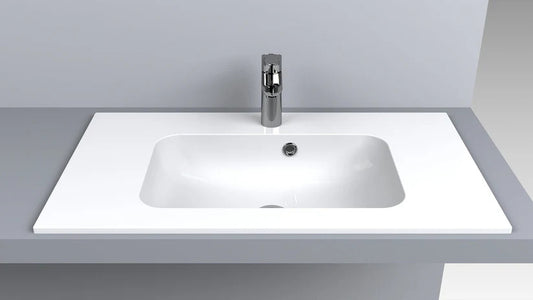 Lavoar Della 800 pentru blat alb lucios