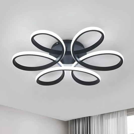 Lustra LED cu telecomanda HELIX 108W, lumina Rece/Calda/Neutra, Dimabila, Negru
