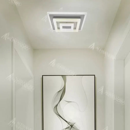 Lustra LED MEDEEA 24W, Diametru 26cm, Patrata, lumina Rece/Calda/Neutra, Alb