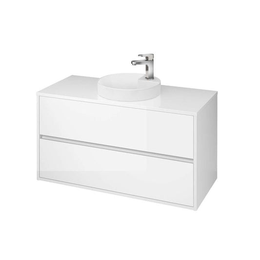 Mobilier suspendat Cersanit, Crea, pentru lavoar pe blat, 100 cm, alb