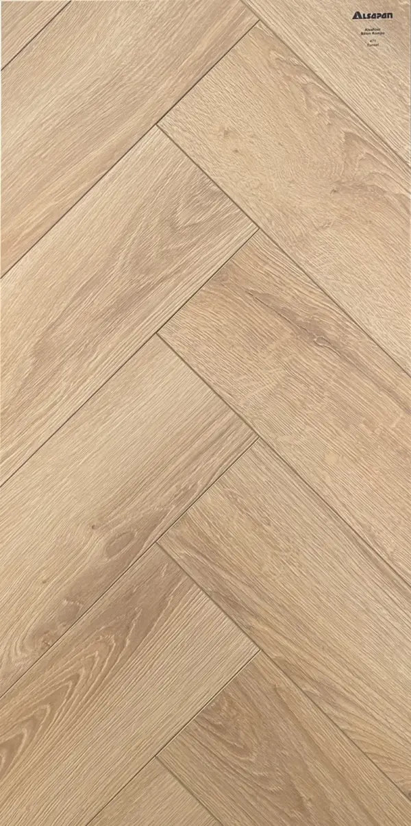 Parchet laminat Alsapan Herringbone Sunset 12 mm, clasa trafic AC6, bizotat 4V 5G