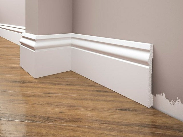 Plinta decorativa alba duropolimer 08