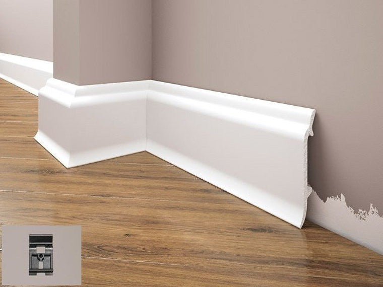 Plinta decorativa alba duropolimer 16