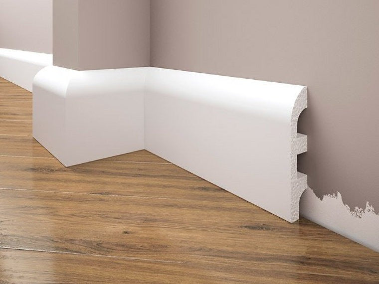 Plinta decorativa alba duropolimer 19