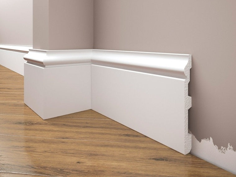 Plinta decorativa alba duropolimer 22