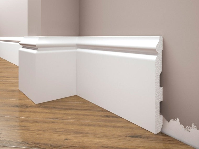 Plinta decorativa alba duropolimer 24