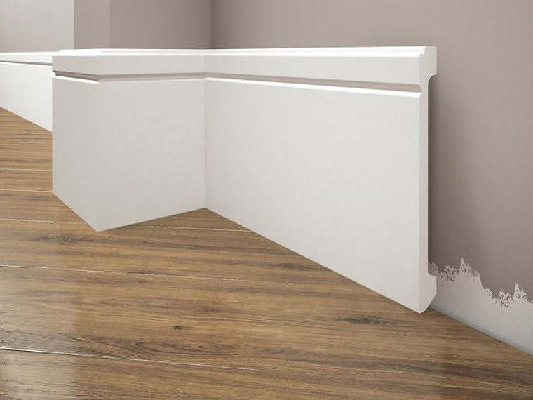 Plinta decorativa alba duropolimer 30