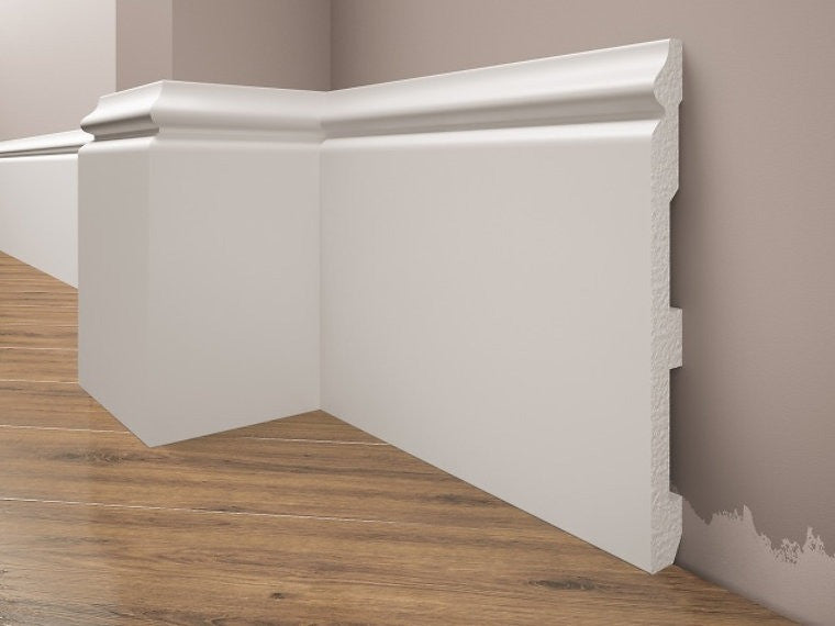 Plinta decorativa alba duropolimer 33