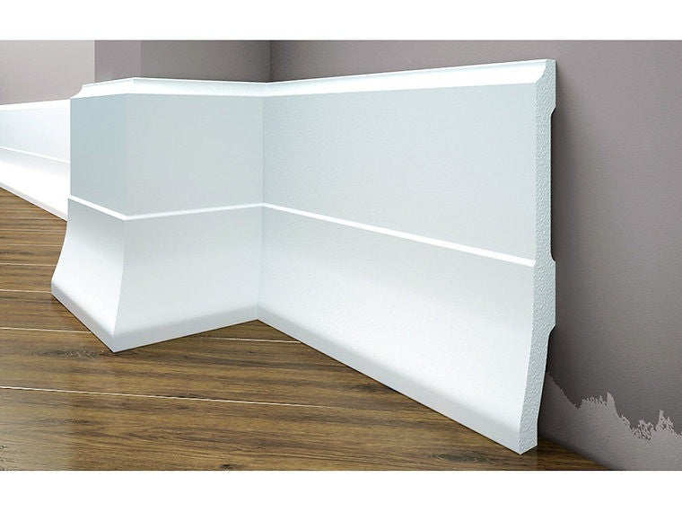 Plinta decorativa alba duropolimer 35