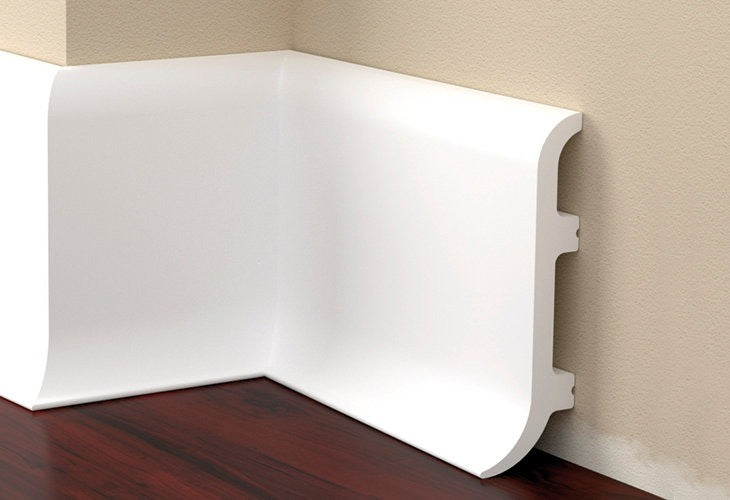 Plinta decorativa alba duropolimer 40