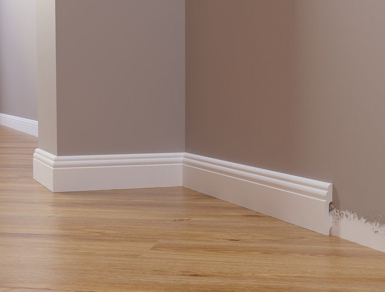 Plinta decorativa alba duropolimer 82