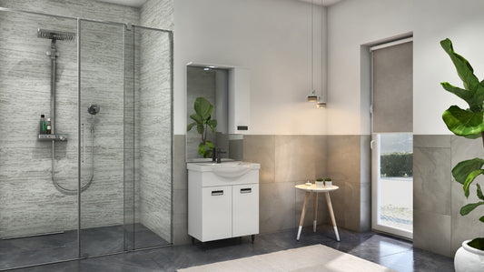 Mobilier Baie și lavoar, Seria 126, 65cm, Alb